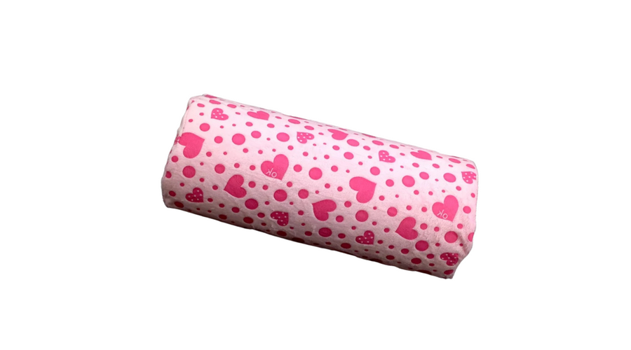 Image of Kéztartó manikűr párna frottír pink szíves