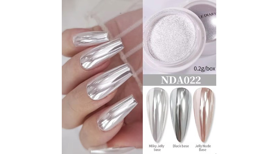 Image of Aurora chrome mirror por - ezüst NDA022