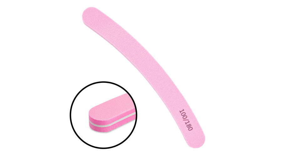 Image of Buffer 100/180 rózsaszín íves banán