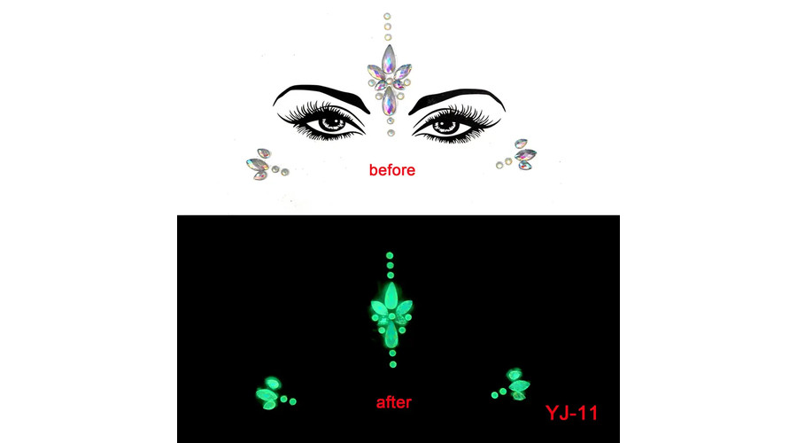 Image of Arc strassz sötétben világító FS-50 Farsang