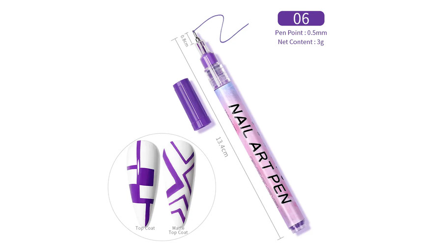 Image of Akril toll nail art pen - #6 lila
