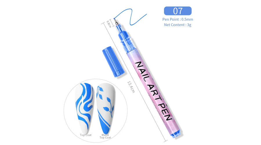 Image of Akril toll nail art pen - #7 kék