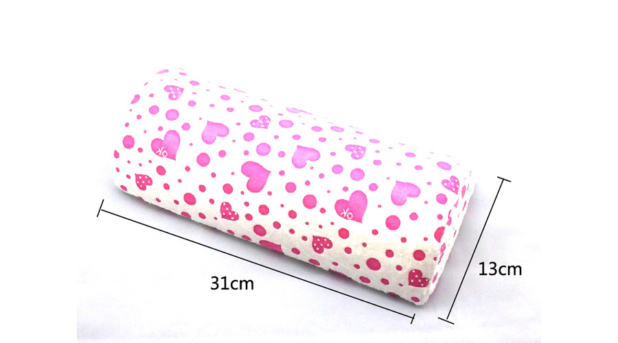 Image of Kéztartó manikűr párna frottír fehér szíves