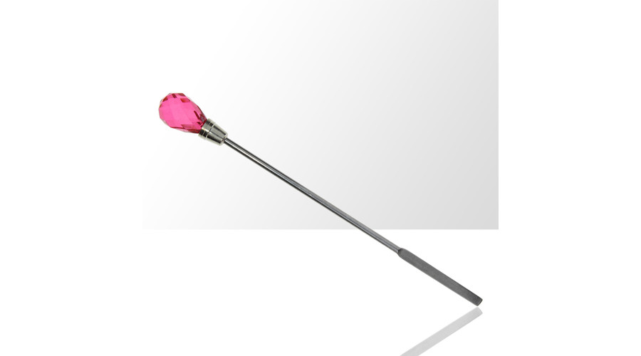 Image of Fém keverő spatula gyémánt fejjel pink