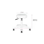 Kép 4/4 - Kozmetikai szék kerek fehér lábakkal