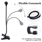 Kép 2/5 - Műkörmös LED lámpa asztalra csiptethető fekete