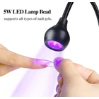 Kép 3/5 - Műkörmös LED lámpa asztalra csiptethető fekete