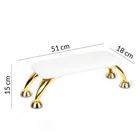 Kép 3/3 - Manikűr kéztámasz arany lábakkal - fehér