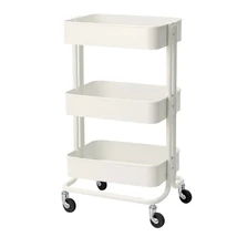 Kozmetikai eszköztartó kerekekkel HS-05 fehér