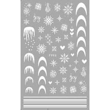 Körömmatrica - F996-W Karácsony white