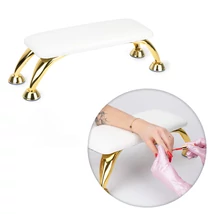 Manikűr kéztámasz arany lábakkal - fehér