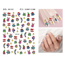 Körömmatrica - WG1202 Agymanók karácsony