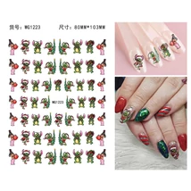 Körömmatrica - WG1223 Stitch karácsony