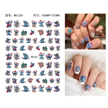 Körömmatrica - WG1224 Stitch karácsony