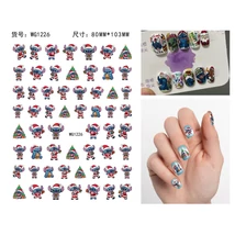 Körömmatrica - WG1226 Stitch karácsony