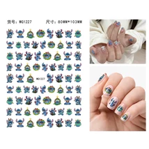 Körömmatrica - WG1227 Stitch karácsony