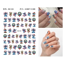 Körömmatrica - WG1228 Stitch karácsony