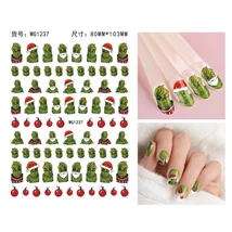 Körömmatrica - WG1237 Grincs Karácsony