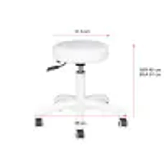 Kozmetikai szék kerek fehér lábakkal