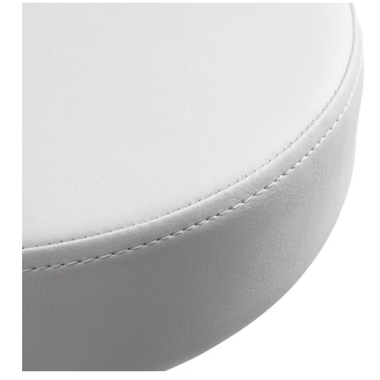 Kozmetikai pedikűrös fodrász szék fehér kerek állítható magasság AM-310v