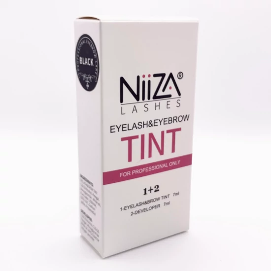 NiiZA Szempilla és szemöldök festék TINT 1+2 - 7ml Black