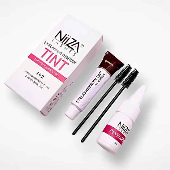 NiiZA Szempilla és szemöldök festék TINT 1+2 - 7ml Black