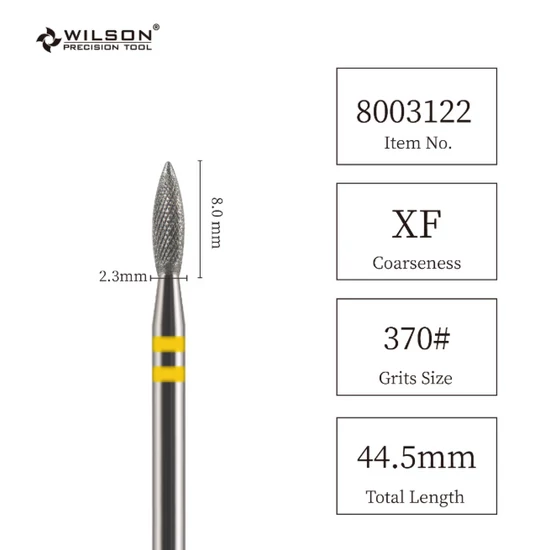  Csiszolófej Gyémánt Flame  2,3 mm  - piros - 8003222 F