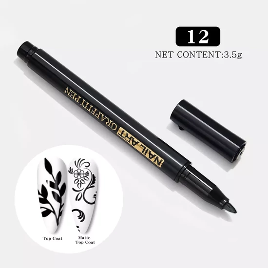 Akril toll nail art pen - #1 fekete