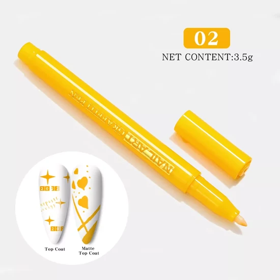 Akril toll nail art pen - #12 citrom