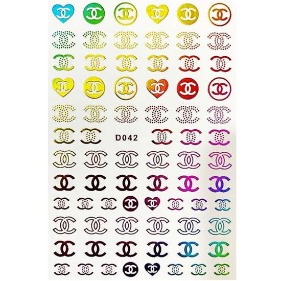 Körömmatrica - D042 Fashion color
