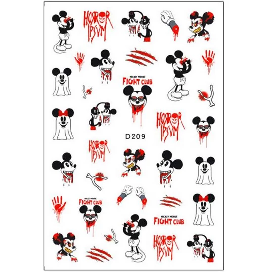 Körömmatrica - D209 Halloween Mickey