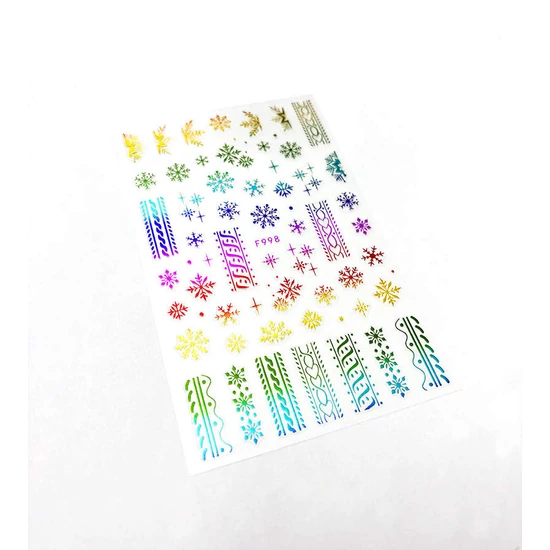 Körömmatrica - F998-C Karácsony color