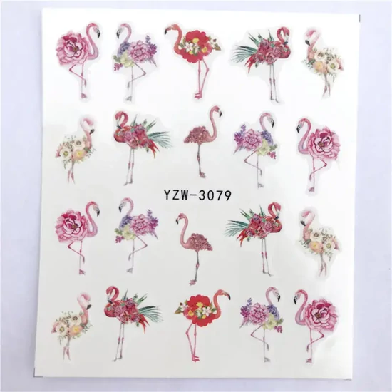 Körömmatrica - YZW-3079 flamingó