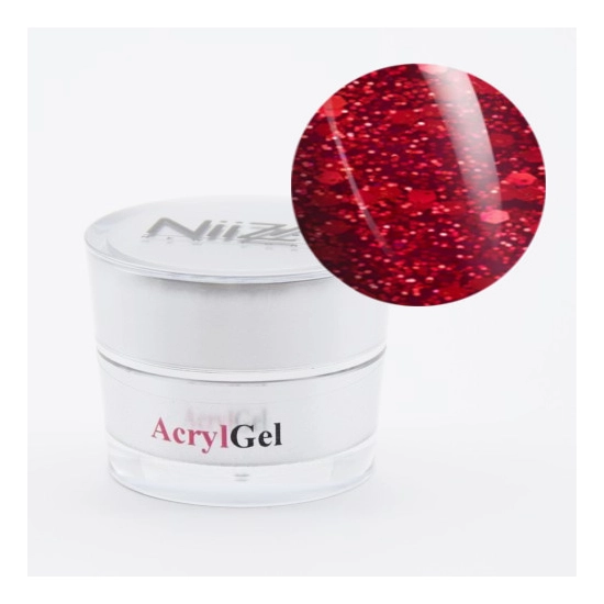 NiiZA AcrylGel - Glitter Red 5g