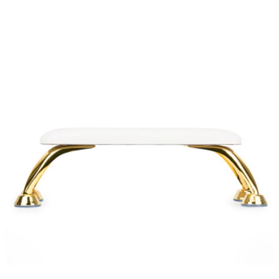 Manikűr kéztámasz arany lábakkal - fehér