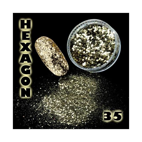 Hexagon flitter por 35.