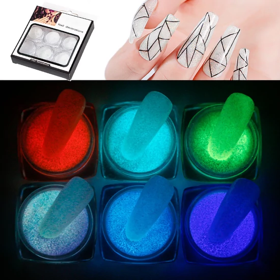 Glow in the Dark sötétben világító pigmentpor szett