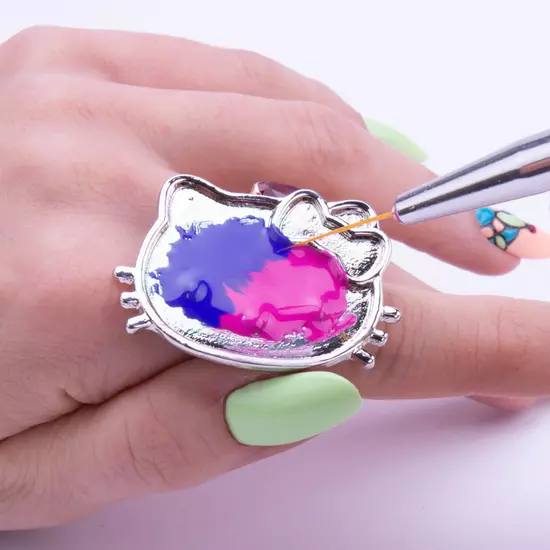 Festő paletta (mini gyűrű) díszítéshez Hello Kitty