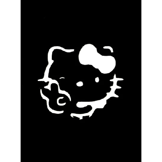 Csillám tetováló sablon #07 - HelloKitty