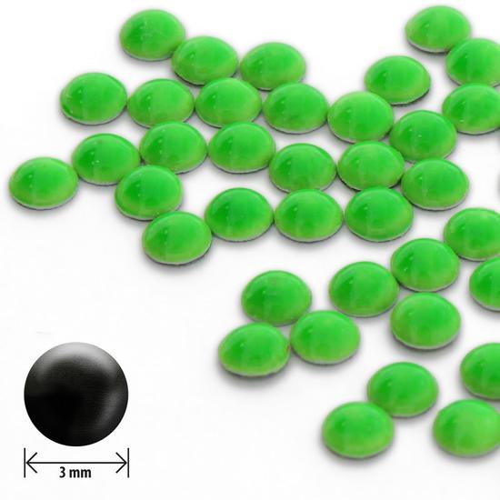 Szegecs 3mm kerek NEON zöld 50db