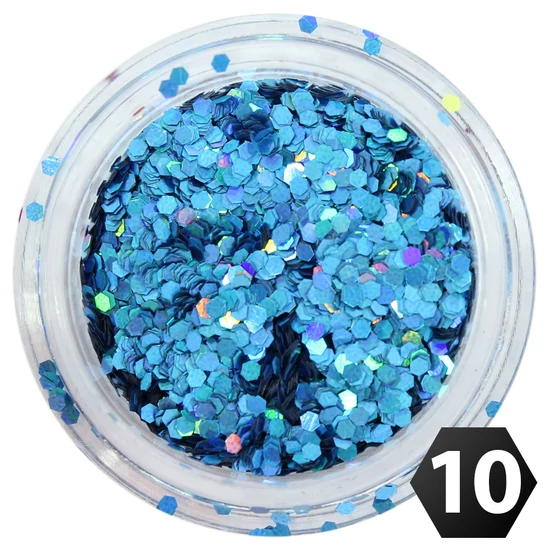 Hexagon glitter mini 1mm 10.