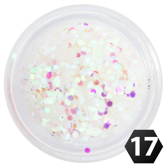 Hexagon glitter mini 1mm 17.