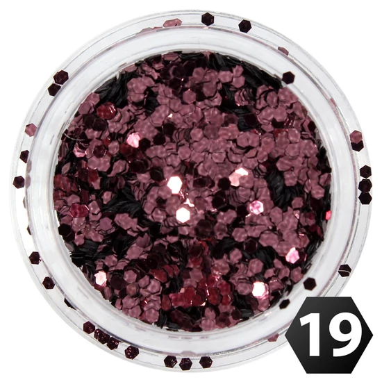 Hexagon glitter mini 1mm 19.