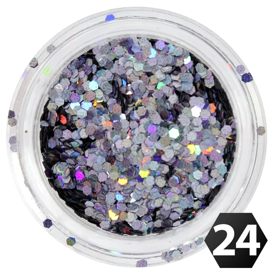 Hexagon glitter mini 1mm 24.