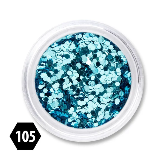 Hexagon glitter mini 1mm 105.
