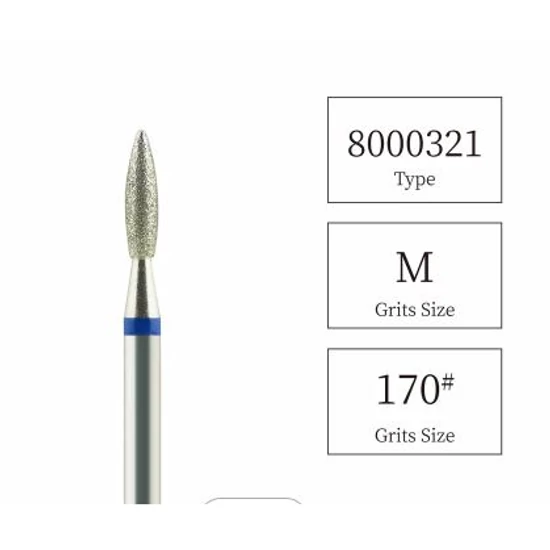 Karbid gyémánt csiszolófej 8000321-M Flame 2,1mm