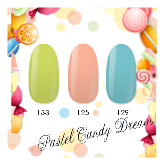 NiiZA Gel Polish Pastel Candy Dream TRIÓ 125, 129, 133 (3x4ml)