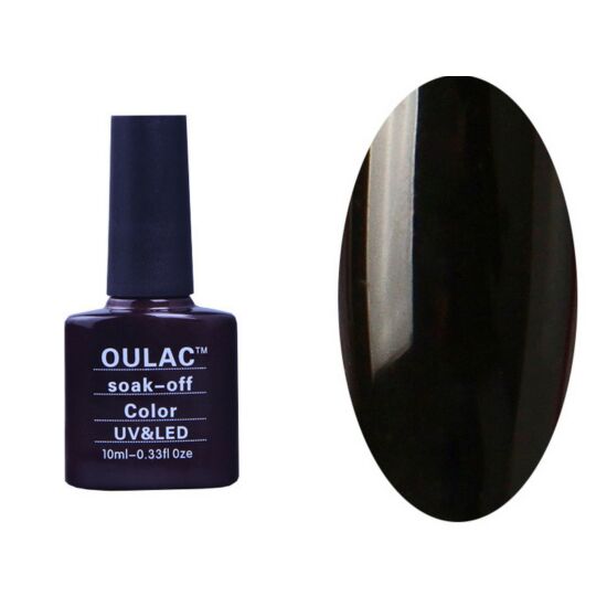 Oulac gél lakk 18 - fényben csillámló fekete - fedő