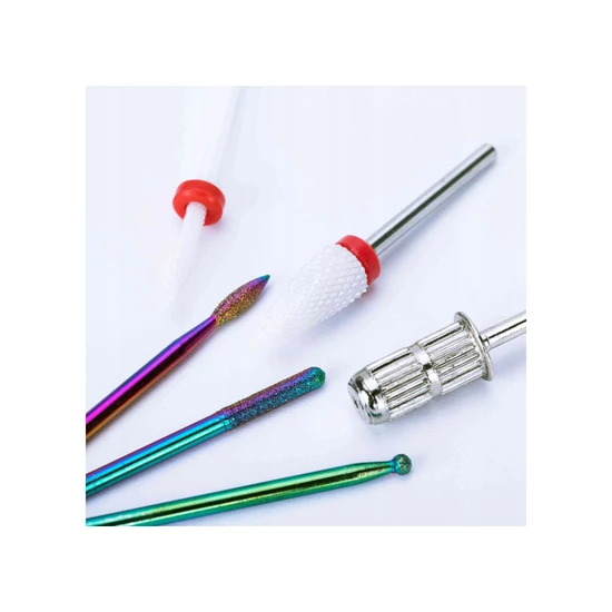 Manikür csiszoló fej szett készlet kerámia  és gyémánt SJ220