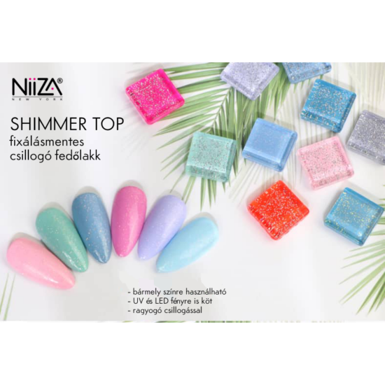 NiiZA Shimmer top fedőlakk #1 - 7ml